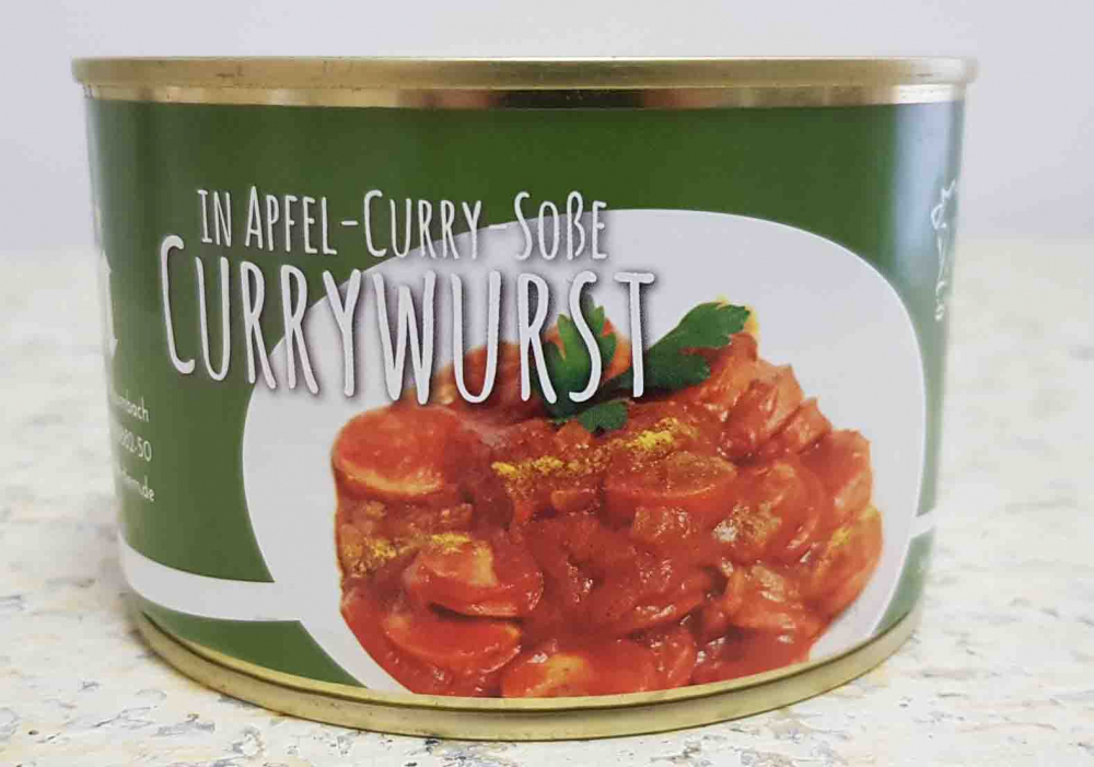 Currywurst in Apfel-Curry Soße